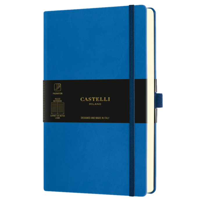 AQUARELA MEDIUM RULED NOTEBOOK BLUE SEA