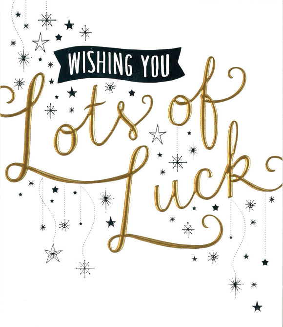 GOOD LUCK CARD LOTS OF LUCK STARS
