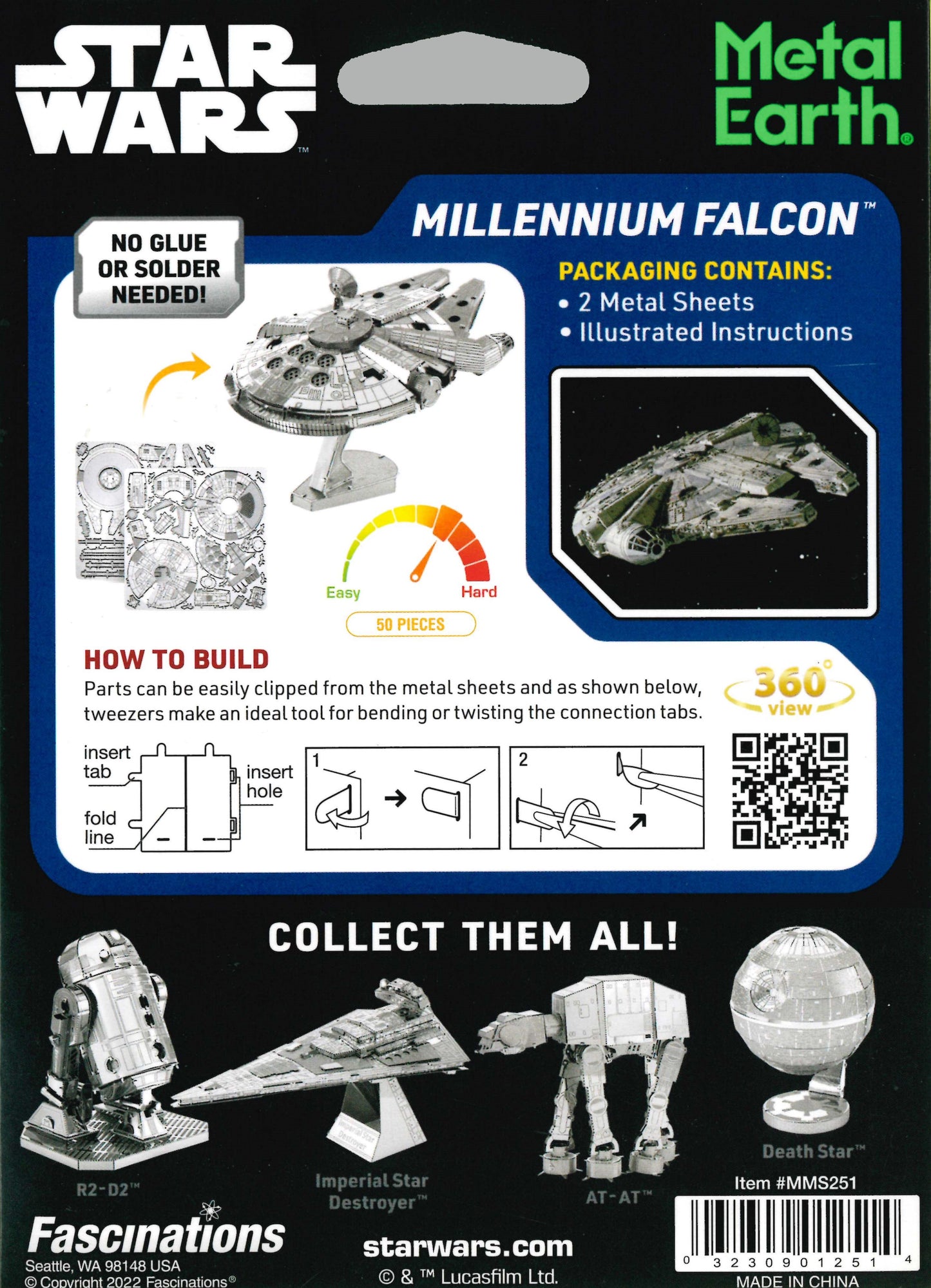 METAL EARTH MODEL MILLENNIUM FALCON