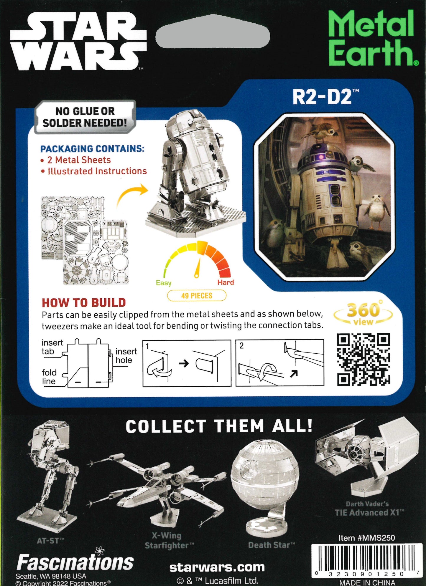 METAL EARTH MODEL R2-D2