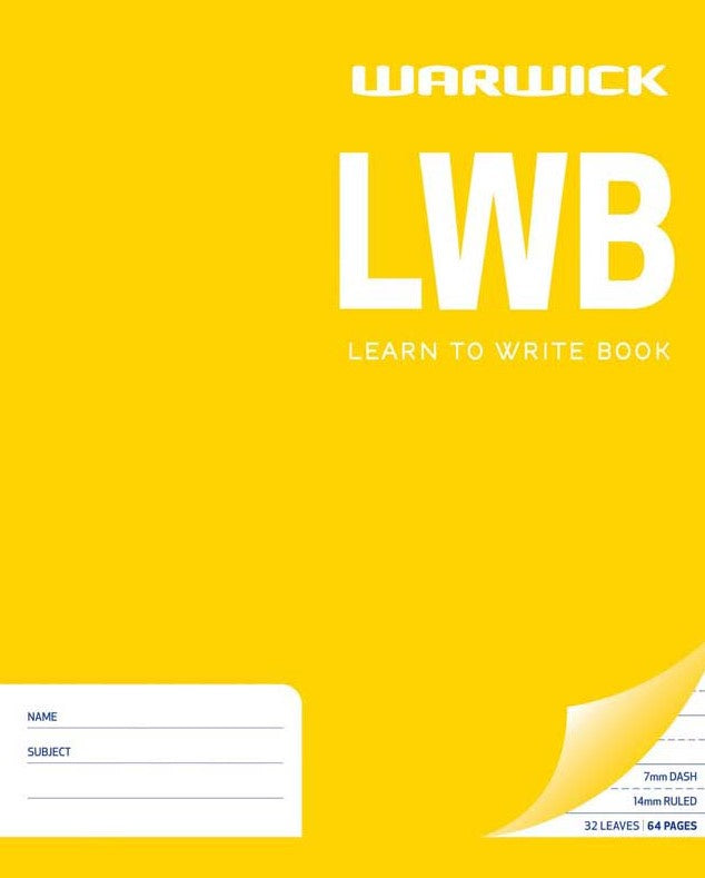 LWB LEARN TO WRITE EXERCISE BOOK - 14MM RULED/7MM DASH
