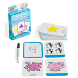 WRITE & WIPE COLOUR, SHAPES & EARLY NUMBERS FLASHCARDS WITH MARKER