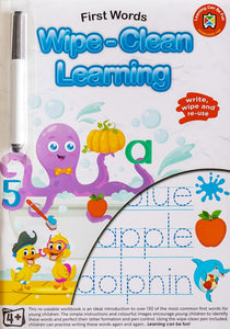 LCBF FIRST WORDS WIPE CLEAN LEARNING BOOK WITH MARKER