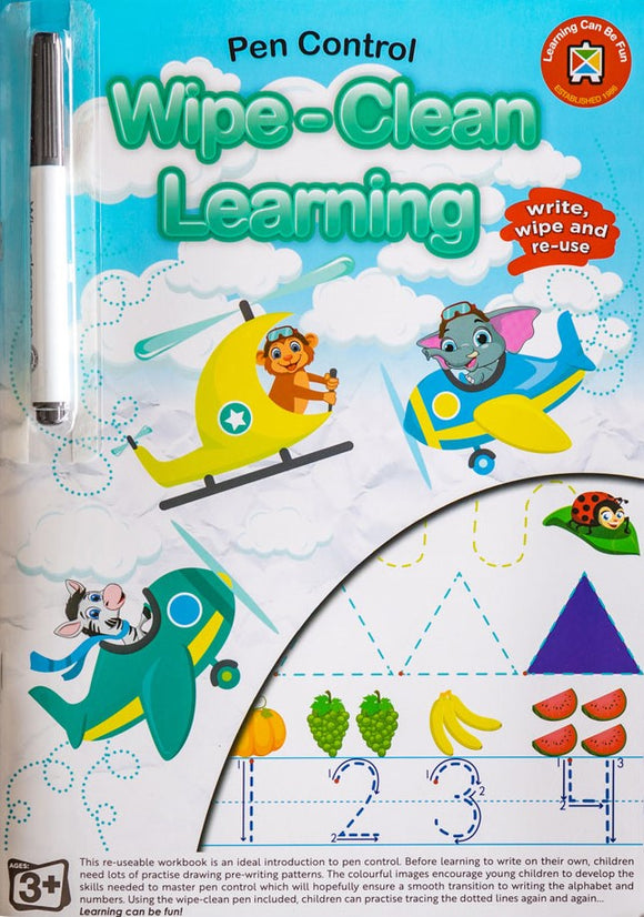 LCBF PEN CONTROL WIPE CLEAN LEARNING BOOK WITH MARKER