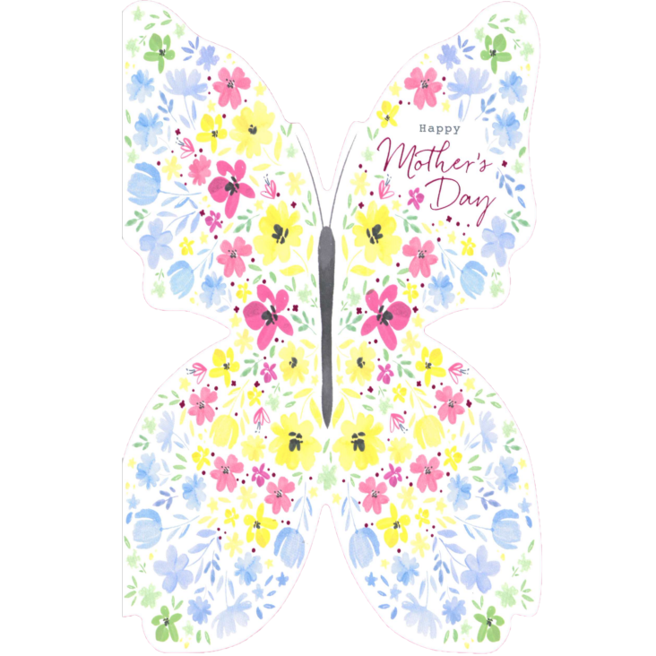 MOTHERS DAY CARD DIE-CUT BUTTERFLY