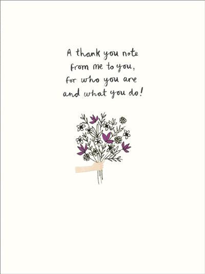 THANK YOU CARD BUNCH OF FLOWERS