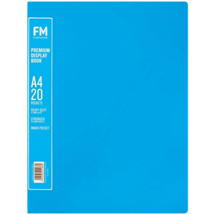 FM VIVID ICE BLUE PREMIUM 20 POCKET DISPLAY BOOK