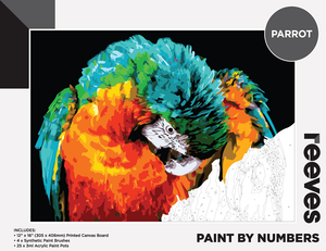 REEVES PAINT-BY-NUMBERS 12"X16" PARROT