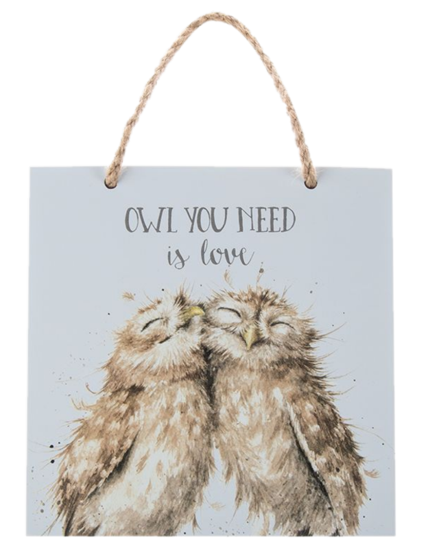 WRENDALE DESIGNS WOODEN PLAQUE 'OWL YOU NEED IS LOVE'