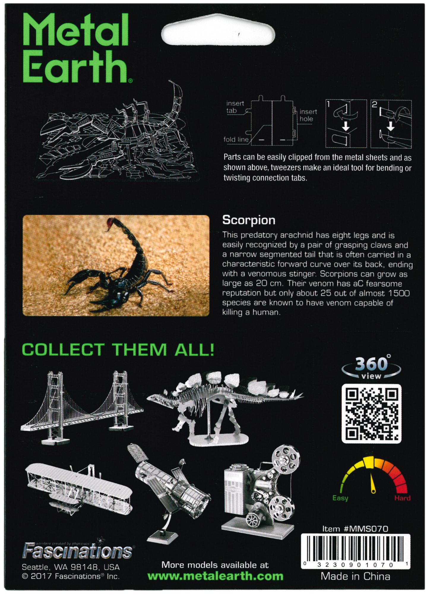 METAL EARTH MODEL SCORPION
