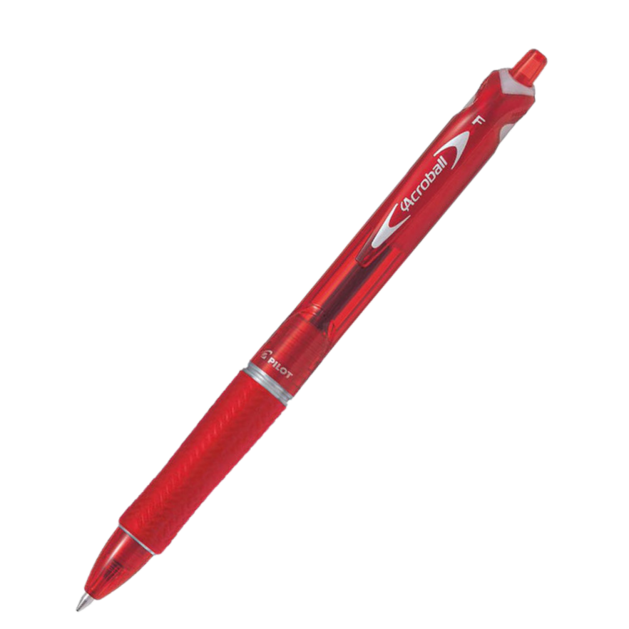 PILOT ACROBALL FINE RED BALLPOINT PEN