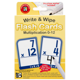 WRITE & WIPE MULTIPLICATION FLASHCARDS WITH MARKER