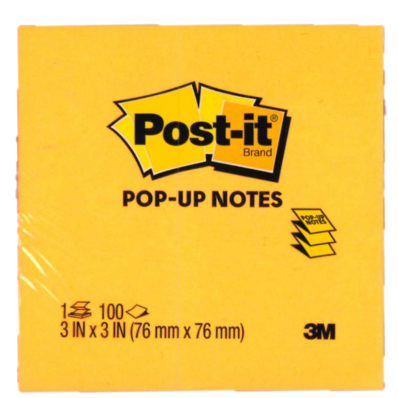 POST-IT POP UP NOTES REFILL ALT COLOURS 76X76MM 100 SHEETS