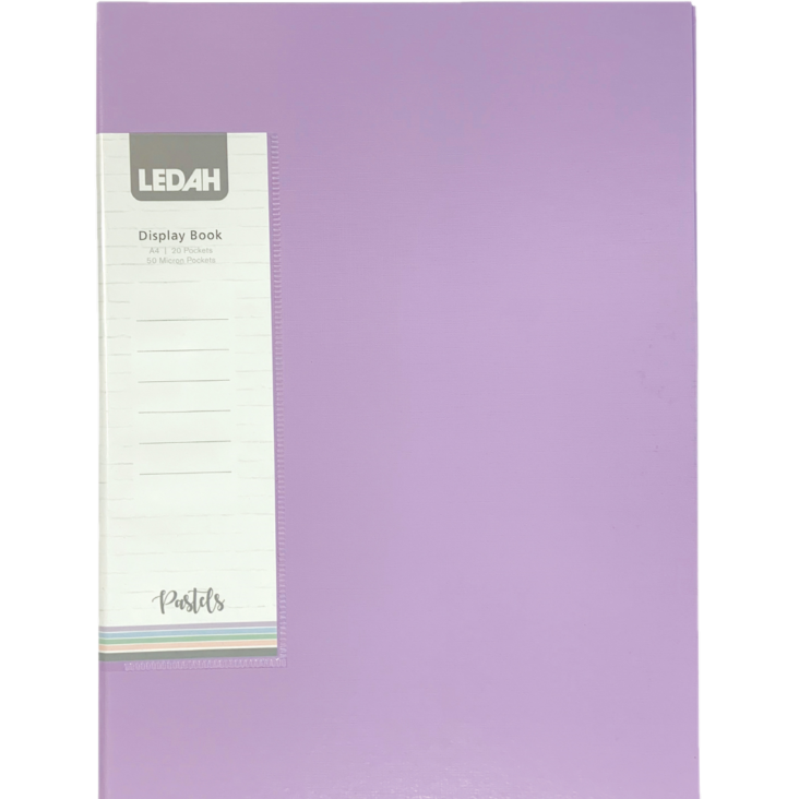 LEDAH PREMIUM PASTEL PURPLE DISPLAY BOOK