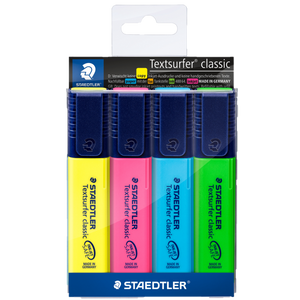 TEXTSURFER CLASSIC HIGHLIGHTERS SET OF 4