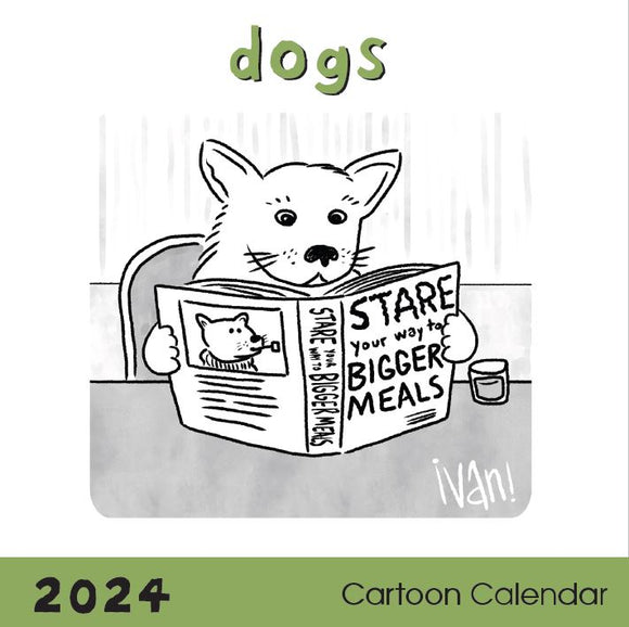 2024 CALENDAR DOGS CARTOON WALL
