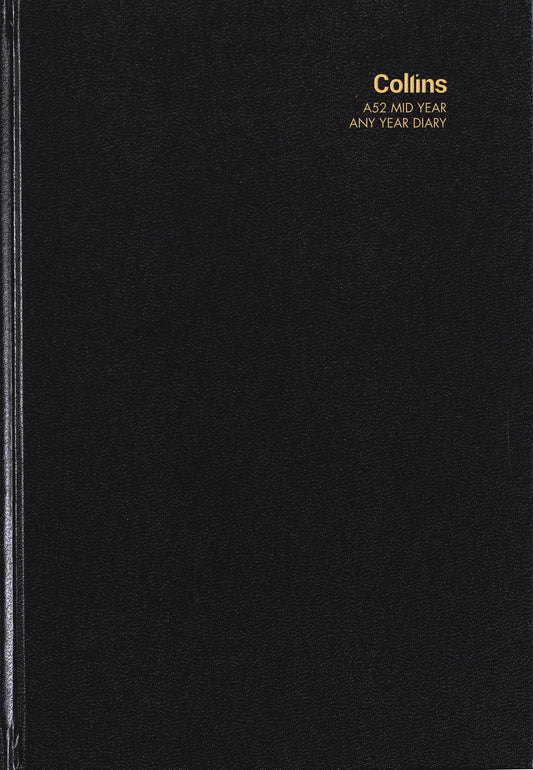 ANY YEAR MID YEAR DIARY A52 2 DAYS PER PAGE