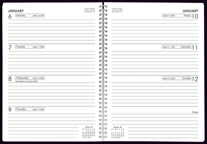 2025 COLLINS DIARY A53W SPIRAL BOUND WEEK TO VIEW