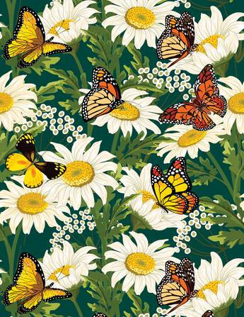 BUTTERFLIES AND DAISIES SOFTCOVER LINED JOURNAL
