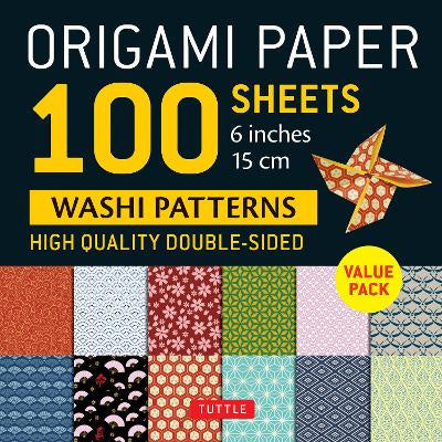 ORIGAMI PAPER 100 SHEETS WASHI PATTERNS 15CM