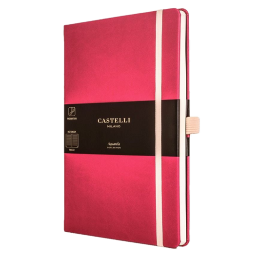AQUARELA MEDIUM RULED NOTEBOOK AMARANTH