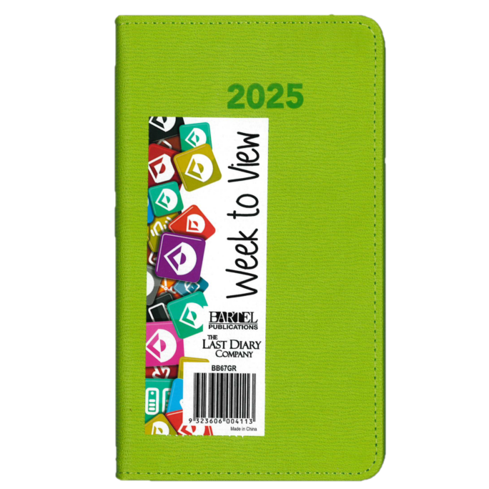 2025 DIARY B6 BECALL GREEN WEEK-TO-VIEW