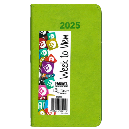 2025 DIARY B6 BECALL GREEN WEEK-TO-VIEW