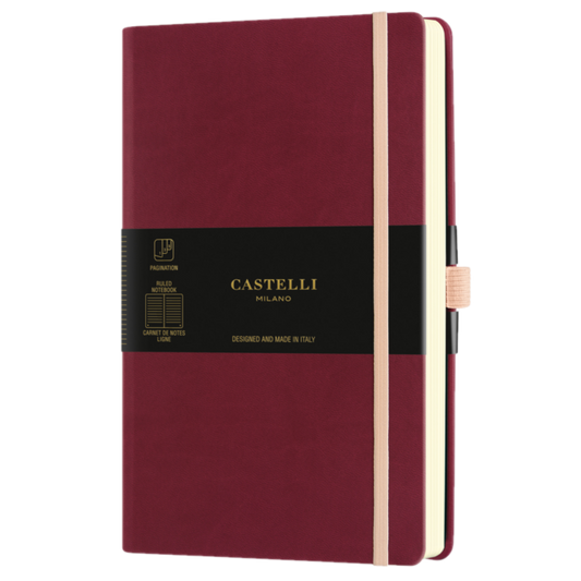 AQUARELA MEDIUM RULED NOTEBOOK BLACK CHERRY