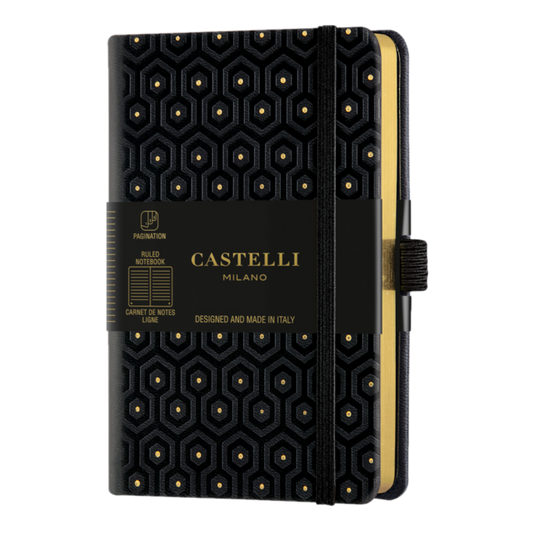 HONEYCOMB GOLD  POCKET NOTEBOOK