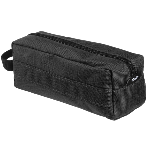 OKIN BLACK SINGLE ZIP PENCIL CASE