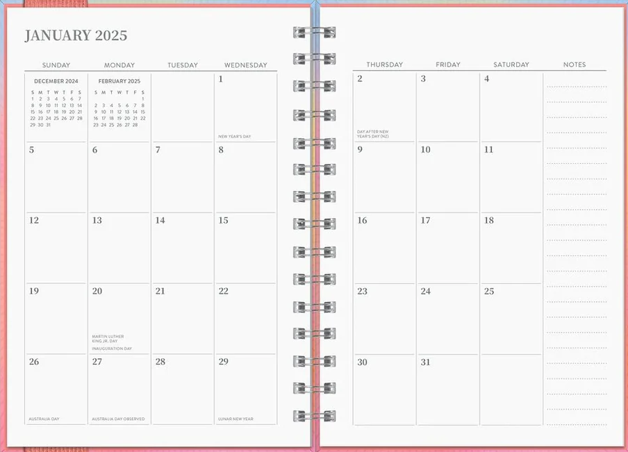 2025 DIARY OLIVER A5 WEEKLY PLANNER FIRST LIGHT - 17 MONTHS