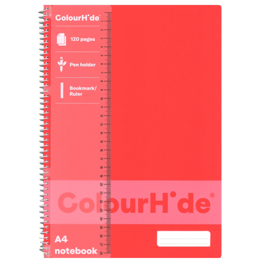 COLOURHIDE A4 120 PAGE NOTEBOOK - WATERMELON