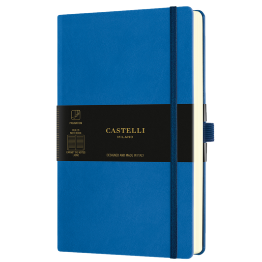 AQUARELA MEDIUM RULED NOTEBOOK BLUE SEA