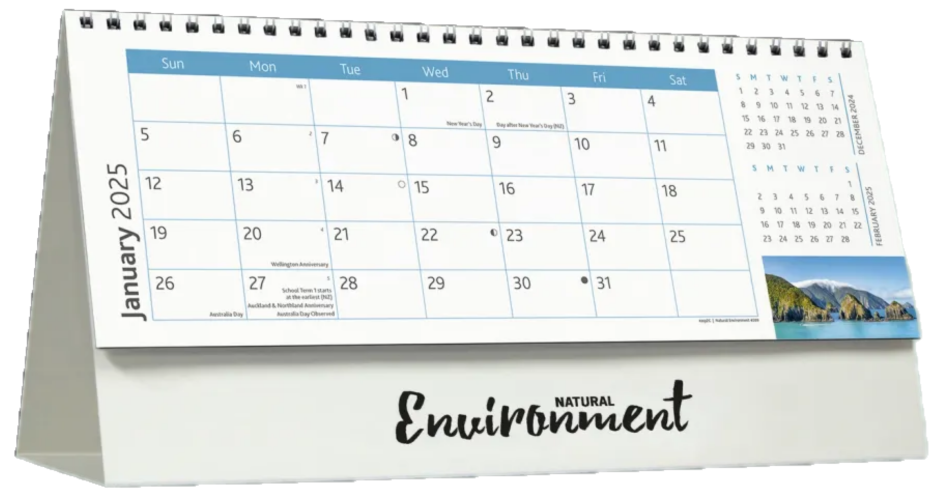2025 LARGE DESK CALENDAR NATURAL ENVIRONMENT