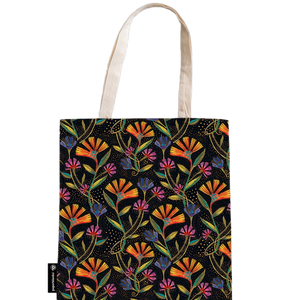 WILD FLOWERS CANVAS TOTE BAG