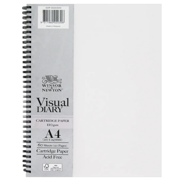 WINSOR & NEWTON CLEAR COVER A4 VISUAL DIARY