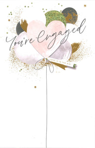 ENGAGEMENT CARD LOVE IS IN THE AIR