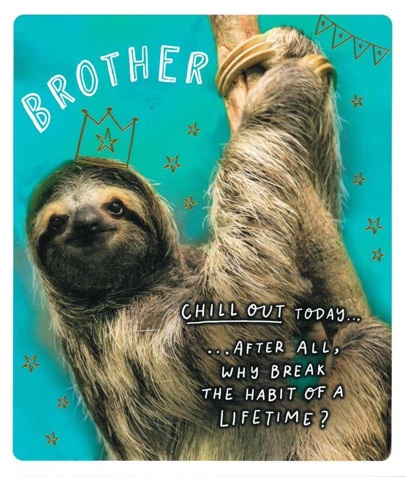 BIRTHDAY CARD BROTHER CHILL OUT