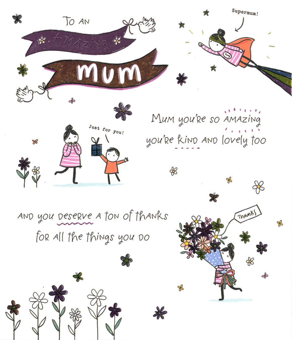 MOTHERS DAY CARD AMAZING SUPERMUM