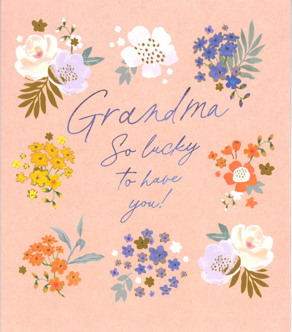 MOTHERS DAY CARD GRANDMA SO LUCKY