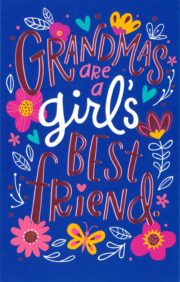MOTHERS DAY CARD GRANDMAS ARE A GIRLS BEST FRIEND
