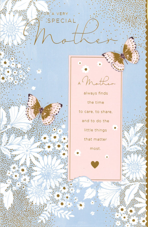 MOTHERS DAY CARD FLORAL BOOKMARK