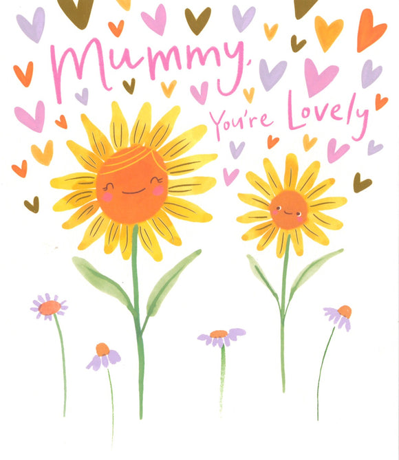 MOTHERS DAY CARD MUMMY SUNFLOWERS