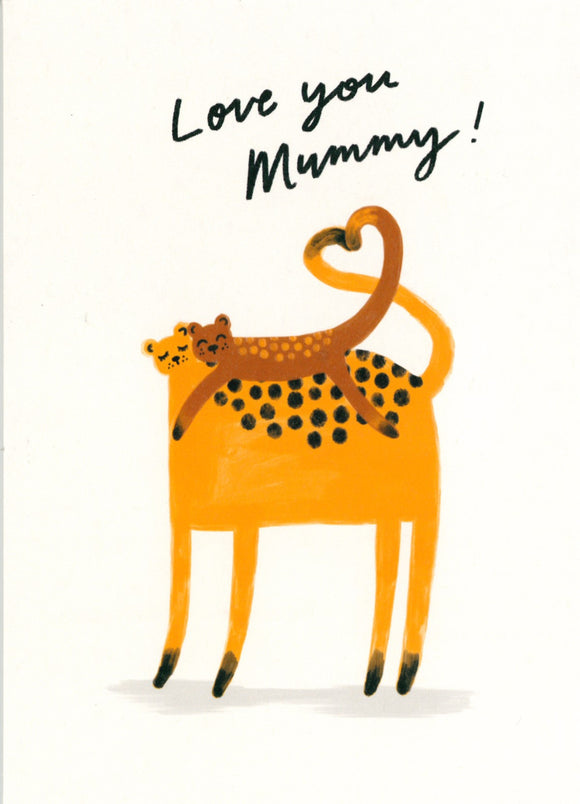 MOTHERS DAY CARD MUMMY LEOPARDS