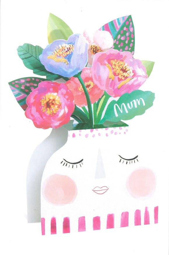 MOTHERS DAY CARD 3D PLANT POT