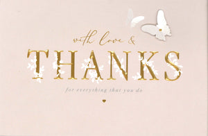 THANK YOU CARD WITH LOVE & THANKS
