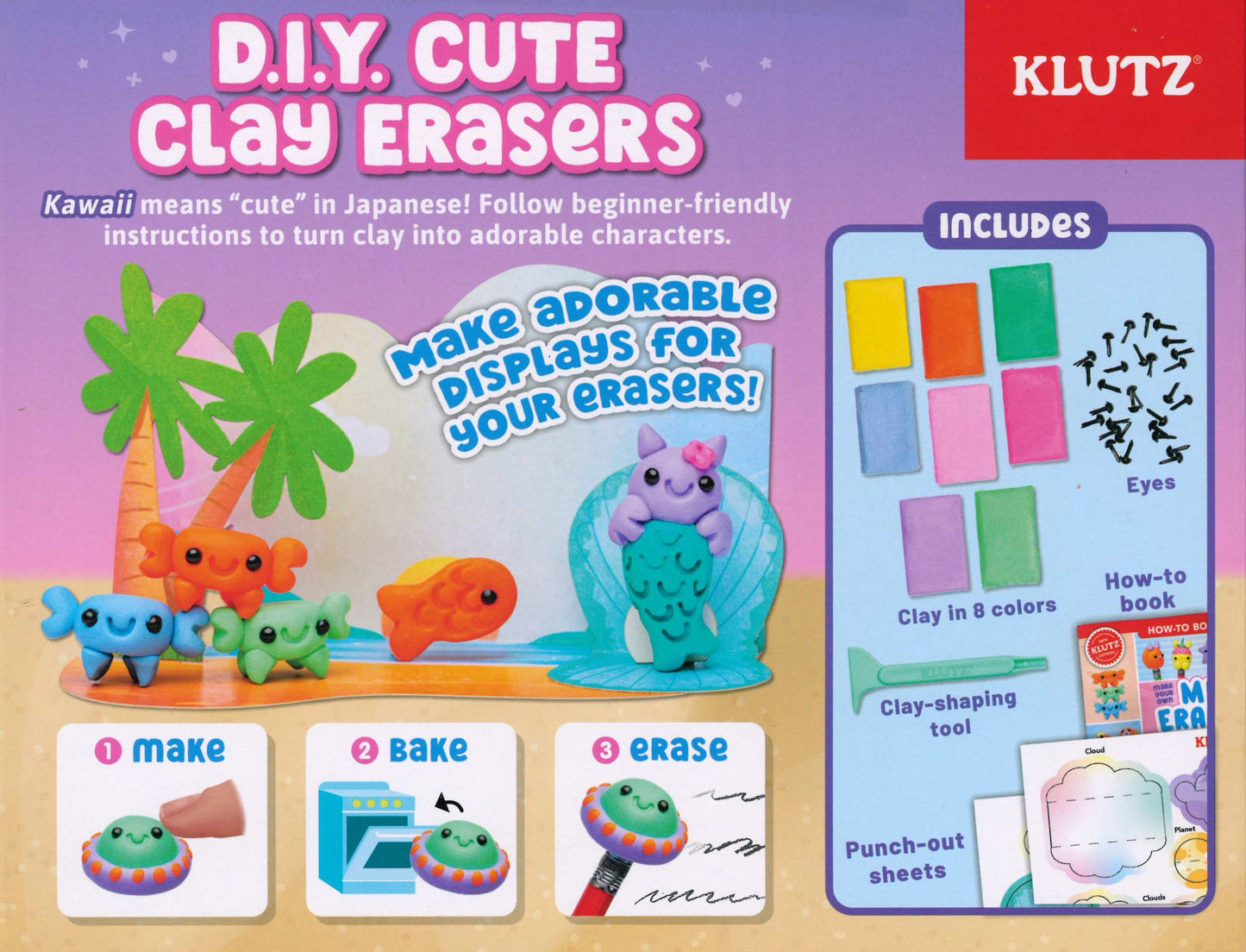 KLUTZ MAKE YOUR OWN MINI ERASERS KAWAII STYLE