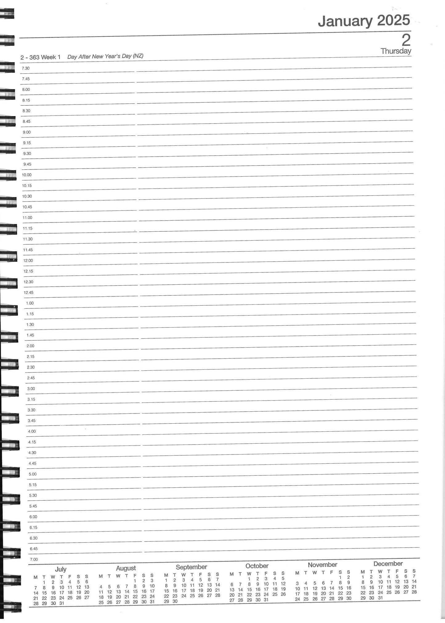 2025 CUMBERLAND DIARY NORWICH A4 DAY TO A PAGE