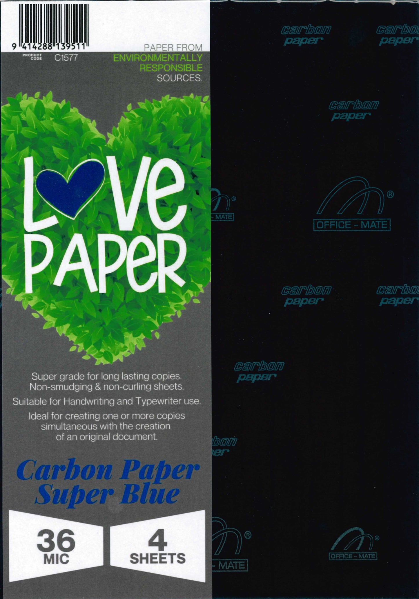 SUPER BLUE A4 CARBON PAPER