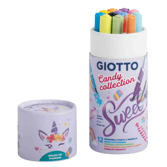 CANDY COLLECTION TURBO SOFT BRUSH MARKERS TUBE 12